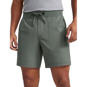 image:imageCRZ YOGA Mens All Day Comfy PullOn Shorts 7  Golf Casual Elastic Waist Quick Dry for Athletic Daily with PocketsGrey Sage