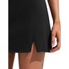 image:imageCRZ YOGA A Line Swim Skirt for Women  High Waisted Side Slit Bathing Suit Bikini BottomsBlack