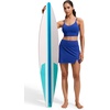 image:imageCRZ YOGA A Line Swim Skirt for Women  High Waisted Side Slit Bathing Suit Bikini BottomsWaves Blue