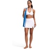 image:imageCRZ YOGA A Line Swim Skirt for Women  High Waisted Side Slit Bathing Suit Bikini BottomsWhite
