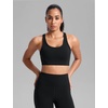 image:imageCRZ YOGA Butterbreeze Racerback Sports Bras for Women Training Medium Impact Padded U Neck Crop Gym TopsBlack