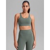 image:imageCRZ YOGA Butterbreeze Racerback Sports Bras for Women Training Medium Impact Padded U Neck Crop Gym TopsGrey Sage