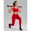 image:imageCRZ YOGA Butterbreeze Racerback Sports Bras for Women Training Medium Impact Padded U Neck Crop Gym TopsRed Chili