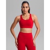 image:imageCRZ YOGA Butterbreeze Racerback Sports Bras for Women Training Medium Impact Padded U Neck Crop Gym TopsRed Chili
