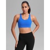 image:imageCRZ YOGA Butterbreeze Racerback Sports Bras for Women Training Medium Impact Padded U Neck Crop Gym TopsSparkle Blue