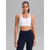 image:imageCRZ YOGA Butterbreeze Racerback Sports Bras for Women Training Medium Impact Padded U Neck Crop Gym TopsWhite