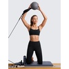 image:imageCRZ YOGA Butterlift Double Lined Scoop Neck Sports Bras for Women  Spaghetti Straps U Back Yoga Top Non PaddedBlack