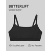 image:imageCRZ YOGA Butterlift Double Lined Scoop Neck Sports Bras for Women  Spaghetti Straps U Back Yoga Top Non PaddedBlack