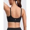image:imageCRZ YOGA Butterlift Double Lined Scoop Neck Sports Bras for Women  Spaghetti Straps U Back Yoga Top Non PaddedBlack