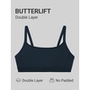 image:imageCRZ YOGA Butterlift Double Lined Scoop Neck Sports Bras for Women  Spaghetti Straps U Back Yoga Top Non PaddedTrue Navy