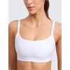 image:imageCRZ YOGA Butterlift Double Lined Scoop Neck Sports Bras for Women  Spaghetti Straps U Back Yoga Top Non PaddedWhite