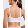 image:imageCRZ YOGA Butterlift Double Lined Scoop Neck Sports Bras for Women  Spaghetti Straps U Back Yoga Top Non PaddedWhite
