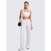 image:imageCRZ YOGA Butterlift Double Lined Scoop Neck Sports Bras for Women  Spaghetti Straps U Back Yoga Top Non PaddedWhite