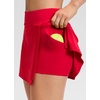 image:imageCRZ YOGA Butterlift High Side Slit Golf Skirts for Women  Aline Mini Tennis Casual Skort with Builtin Short LinerAurora Red