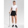image:imageCRZ YOGA Butterlift High Side Slit Golf Skirts for Women  Aline Mini Tennis Casual Skort with Builtin Short LinerBlack
