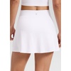 image:imageCRZ YOGA Butterlift High Side Slit Golf Skirts for Women  Aline Mini Tennis Casual Skort with Builtin Short LinerWhite