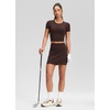 image:imageCRZ YOGA Butterluxe Dolphin High Waisted Golf Skirts for Women  Mini Bodycon Casual Vacation Skort with Builtin ShortsHot Fudge Brown