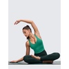 image:imageCRZ YOGA Butterluxe V Neck Racerback Crop Tank Tops for Women  Wireless Padded Yoga Longline Sports BraCascadia Green