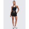 image:imageCRZ YOGA Butterluxe V Neck Racerback Crop Tank Tops for Women  Wireless Padded Yoga Longline Sports BraTrue Navy