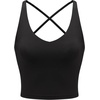 image:imageCRZ YOGA Criss Cross Back Tankini Tops for Women  Padded V Neck Bathing Suit Crop Swim TankBlack