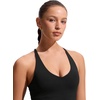 image:imageCRZ YOGA Criss Cross Back Tankini Tops for Women  Padded V Neck Bathing Suit Crop Swim TankBlack