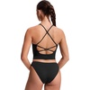 image:imageCRZ YOGA Criss Cross Back Tankini Tops for Women  Padded V Neck Bathing Suit Crop Swim TankBlack