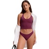 image:imageCRZ YOGA Criss Cross Back Tankini Tops for Women  Padded V Neck Bathing Suit Crop Swim TankFuchsia