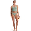 image:imageCRZ YOGA Criss Cross Back Tankini Tops for Women  Padded V Neck Bathing Suit Crop Swim TankGreen Palm Court