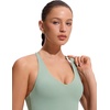 image:imageCRZ YOGA Criss Cross Back Tankini Tops for Women  Padded V Neck Bathing Suit Crop Swim TankGreen Palm Court