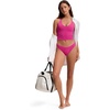 image:imageCRZ YOGA Criss Cross Back Tankini Tops for Women  Padded V Neck Bathing Suit Crop Swim TankRose Violet