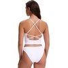 image:imageCRZ YOGA Criss Cross Back Tankini Tops for Women  Padded V Neck Bathing Suit Crop Swim TankWhite