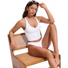 image:imageCRZ YOGA Criss Cross Back Tankini Tops for Women  Padded V Neck Bathing Suit Crop Swim TankWhite