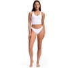 image:imageCRZ YOGA Criss Cross Back Tankini Tops for Women  Padded V Neck Bathing Suit Crop Swim TankWhite