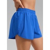 image:imageCRZ YOGA Mid Rise Half Split Athletic Shorts for Women 25 Dolphin Quick Dry for Gym Running Workout TrackSparkle Blue