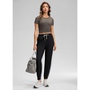 image:imageCRZ YOGA Performance Workout Joggers for Women 275  Tapered Running Casual Athletic Pants with PocketsBlack