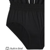 image:imageCRZ YOGA Relaxed Fit Dolphin Board Shorts for Women 35  High Waisted Swim Beach Bathing Trunks Bottoms with LinerBlack