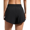 image:imageCRZ YOGA Relaxed Fit Dolphin Board Shorts for Women 35  High Waisted Swim Beach Bathing Trunks Bottoms with LinerBlack
