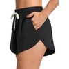 image:imageCRZ YOGA Relaxed Fit Dolphin Board Shorts for Women 35  High Waisted Swim Beach Bathing Trunks Bottoms with LinerBlack
