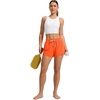 image:imageCRZ YOGA Relaxed Fit Dolphin Board Shorts for Women 35  High Waisted Swim Beach Bathing Trunks Bottoms with LinerNeon Orange