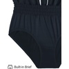 image:imageCRZ YOGA Relaxed Fit Dolphin Board Shorts for Women 35  High Waisted Swim Beach Bathing Trunks Bottoms with LinerTrue Navy