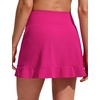 image:imageCRZ YOGA Ruffle Swim Skirt for Women  High Waisted Tummy Control Bathing Suit Bikini Bottoms SkortsGranita Pink