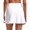 image:imageCRZ YOGA Ruffle Swim Skirt for Women  High Waisted Tummy Control Bathing Suit Bikini Bottoms SkortsWhite