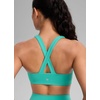 image:imageCRZ YOGA SculptAir Wide Straps Cross Back Sports Bras for Women  U Neck Medium Impact Wireless Padded Workout TopAtlantis Green