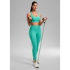 image:imageCRZ YOGA SculptAir Wide Straps Cross Back Sports Bras for Women  U Neck Medium Impact Wireless Padded Workout TopAtlantis Green