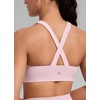 image:imageCRZ YOGA SculptAir Wide Straps Cross Back Sports Bras for Women  U Neck Medium Impact Wireless Padded Workout TopPink Haze