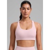 image:imageCRZ YOGA SculptAir Wide Straps Cross Back Sports Bras for Women  U Neck Medium Impact Wireless Padded Workout TopPink Haze
