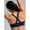 image:imageCRZ YOGA SculptAir Wide Straps Cross Back Sports Bras for Women  U Neck Medium Impact Wireless Padded Workout TopTrue Navy