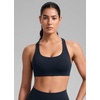 image:imageCRZ YOGA SculptAir Wide Straps Cross Back Sports Bras for Women  U Neck Medium Impact Wireless Padded Workout TopTrue Navy