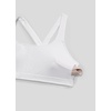 image:imageCRZ YOGA SculptAir Wide Straps Cross Back Sports Bras for Women  U Neck Medium Impact Wireless Padded Workout TopWhite