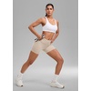 image:imageCRZ YOGA SculptAir Wide Straps Cross Back Sports Bras for Women  U Neck Medium Impact Wireless Padded Workout TopWhite